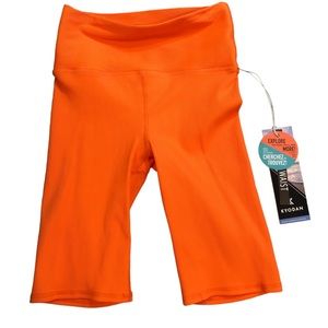 Kyodan || NWT || Tangerine Ribbed High Waist Bike Shorts